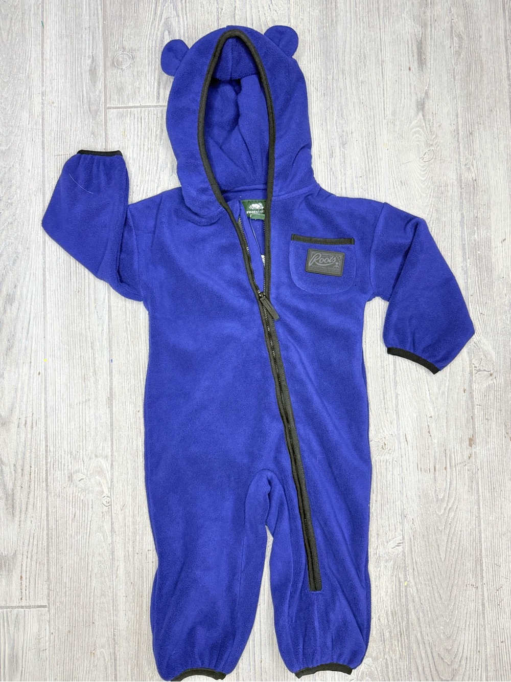 Nwt micro fleece romper jumper snowsuit 12-18 months winter wear blue